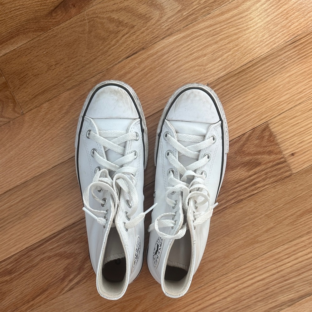 White High-Top Converse Sneakers